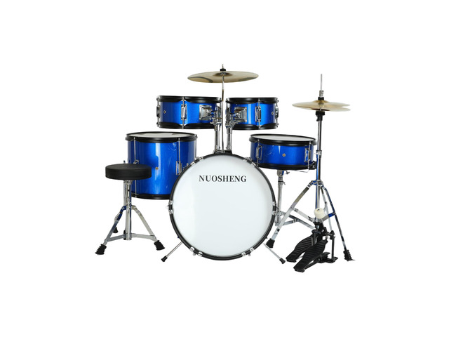Kids Drum Set, 5 Piece 16in Junior Beginner Drum Kit for Toddlers 2-9 Years Old,Youth Full Drum Set with Adjustable Throne,Cymbal, Hi-Hat, Pedal &...