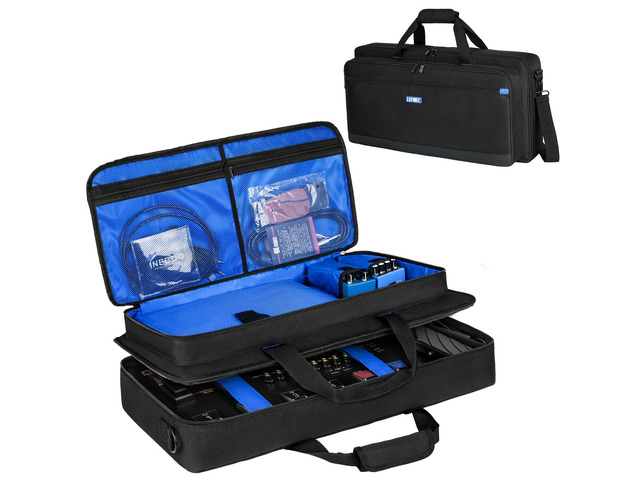 Guitar Pedal Board Case Compatible with Boss ME-90/GT-1000/GX-100/ME-80 Guitar Multi effects Pedal Carrying Bag with Multiple Pockets for Guitar...