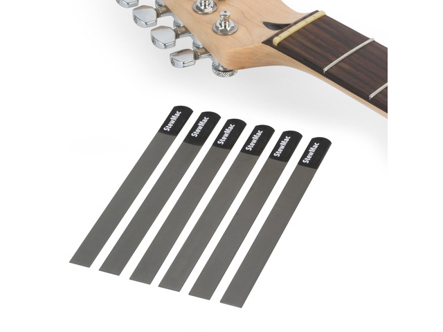 Gauged Nut Slotting File Set for Electric Guitar (Light Strings) 6 Files for Light Strings 010-013-016-024-032-042, Chrome-Alloy Steel,...