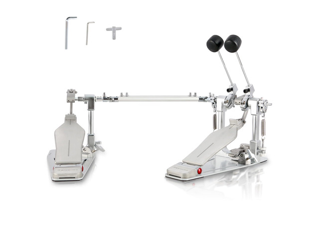 Double Bass Drum Pedals Direct Drive Bass Drum Pedal Kick Drum Pedal with Two-Sided Beater Non-Slip Footplate Upgrade Double Kick pedal Set for...
