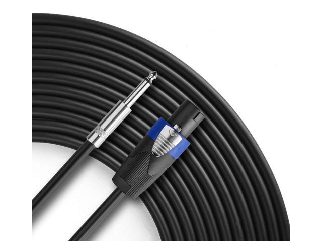 Pro 200ft 12 Gauge Speakon to 1/4 Male Audio Speaker Cable, Single