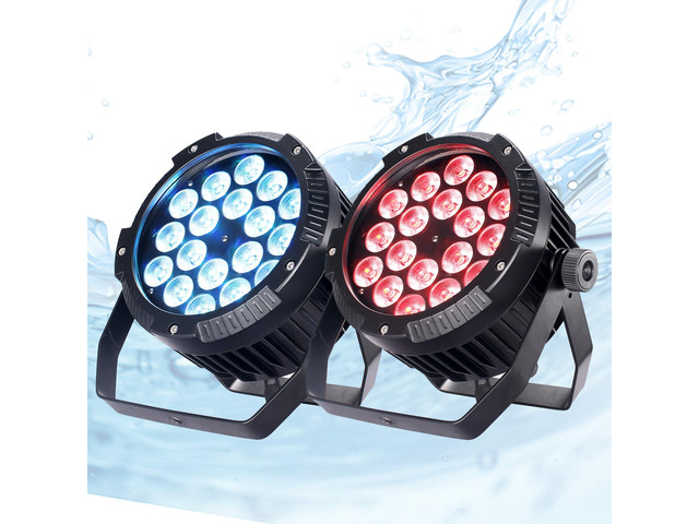 Outdoor Waterproof Par Lights, IP65 Stage Light, LED Uplights with DMX512 Sound Activated, DJ Lighting for Christmas Event Party Wedding Disco (2,...