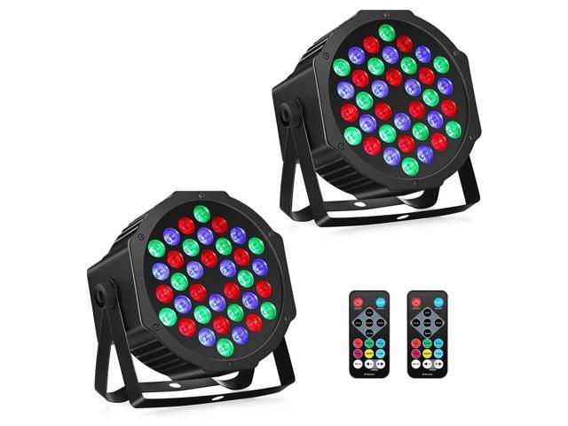 Battery Powered Stage Par Lights: 36W RGB Rechargeable Par Can 2Pack - 6 to 15Hours Working Time - Remote DMX Control Uplights for Event Chruch...