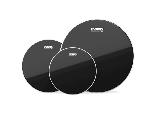 Drum Heads - Black Chrome Tompack, Rock (10 inch, 12 inch, 16 inch)