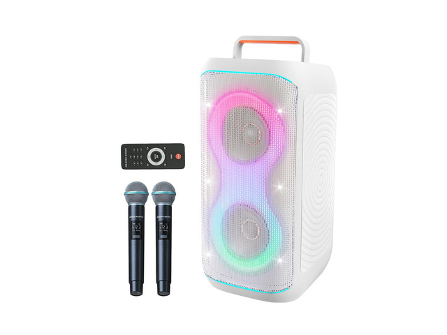 Karaoke Machine for Adults with 2 Wireless UHF Microphones, 500W Peak Power Karaoke System with Dual 6.5'' Subwoofers, Portable Party Bluetooth...