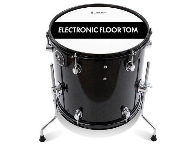 T950 Electronic Floor Tom - 13'x13' Dual-Zone Mesh Head & Rim Trigger Pad, Acoustic-Style Wood Shell Drum, Adjustable Tension, Works with Most...