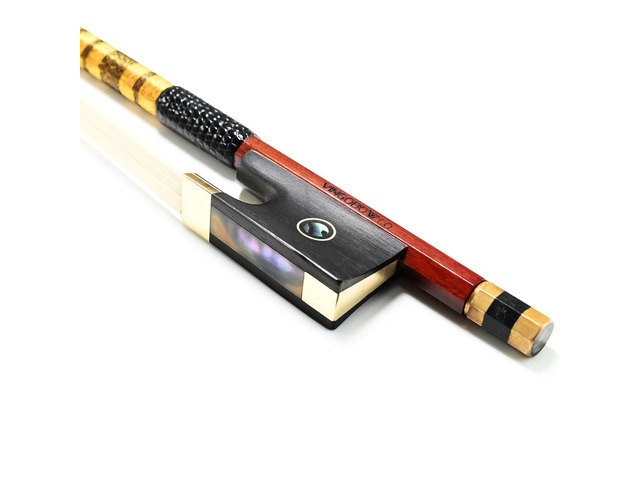 Pernambuco Violin Bow 4/4 Size 810V Concert Level Straight Stick Great Balanced Ebony Frog 4 4 Full Sweet Sound Natural Horse Hair Fast Response