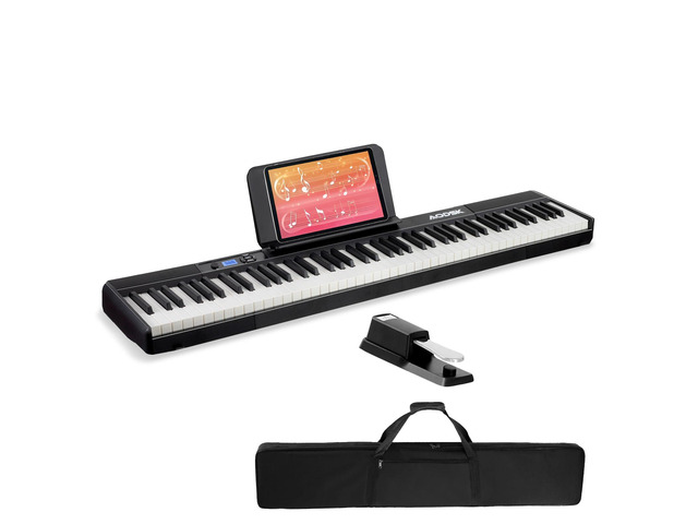 88 Key keyboard piano, Portable Digital Piano for Beginners,128 Tone,128 Rhythm, 20 Demo Song, with Sustain Pedal, Carrying Case, Complimentary...