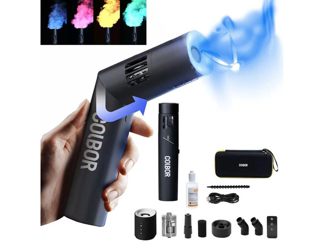 CF5 Portable Fog Machine 40W Handheld Smoke Machine with RGB Lights Effect Remote Control Fogger for Photography, Outdoor Events, Stage Effects,...