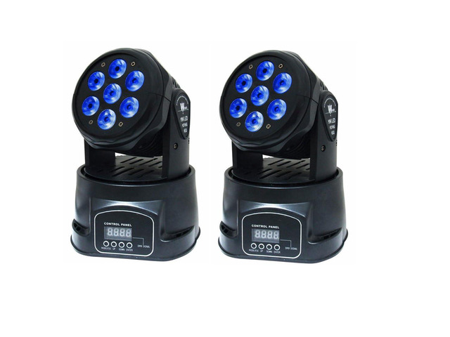 Moving Head Light 7 x 10W LED 4 in 1 RGBW Stage Lighting DJ Lights DMX& Sound Activated, 9/14 CH, 540Â° Pan & 180Â° Tilt, Wash Light for Party,...