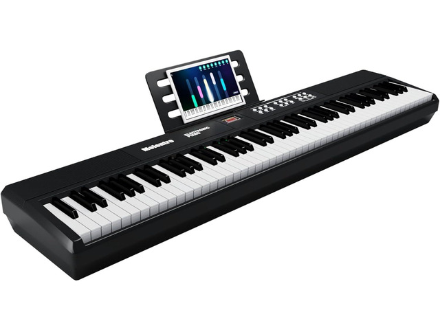 Weighted Piano 88-Key Digital Piano,Full-size Electric Piano Keyboard with Hammer Action,Sustain Pedal,MP3 Function dual 15W speaker,Supports...