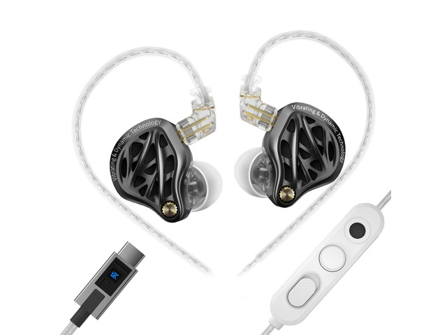 KZ Vibe X in Ear Monitor, HiFi IEM Earbuds 2DD with Haptic Bass Vibrations, Sound Isolating, Wired Earbuds with Mic for Musician, Stage...