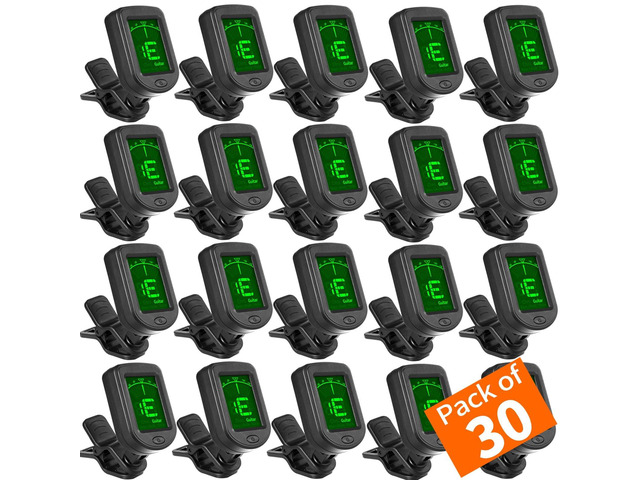 Guitar Tuner Clip On 30 Pack Tuners for Acoustic Electric Guitar Bass Ukulele Violin banjo Tuning