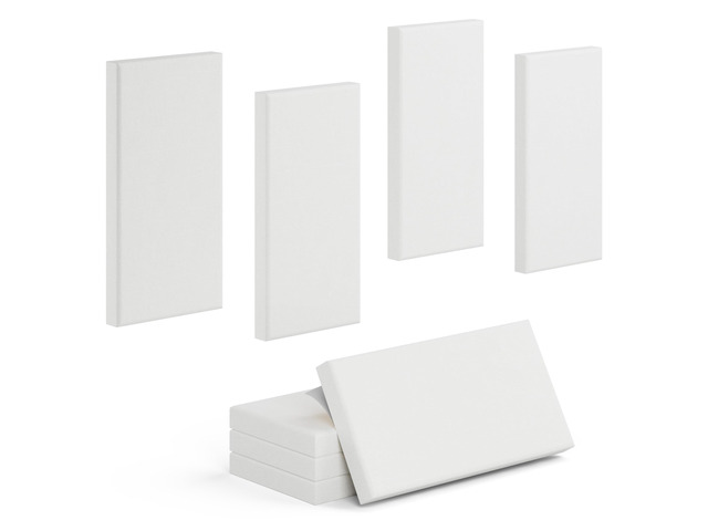 4 Pack High-Density Core with Fabric Cover Acoustic Panels 24Ã—12Ã—2 In Self-Adhesive Soundproofing and Sound-Absorbing Wall Panels for Echo...