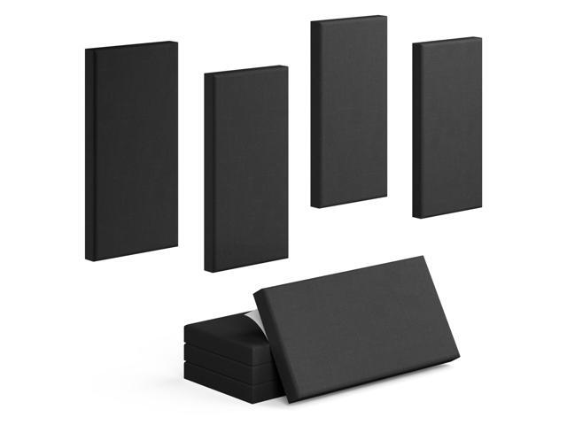 4 Pack High-Density Core with Fabric Cover Acoustic Panels 24×12×2 In Self-Adhesive Soundproofing and Sound-Absorbing Wall Panels for Echo...