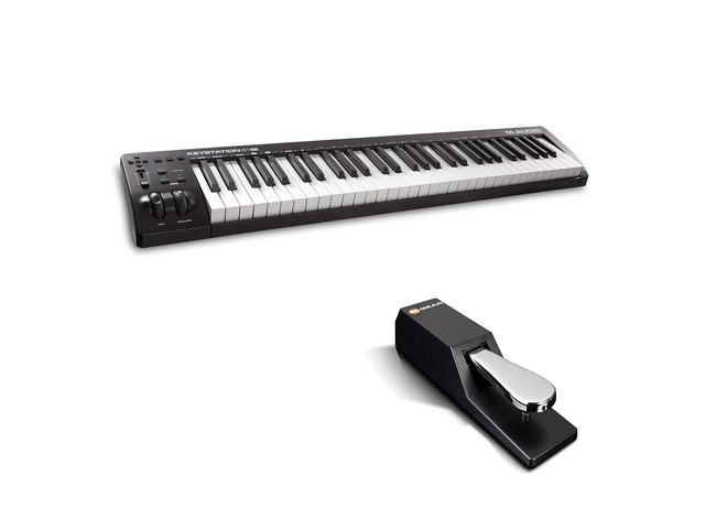 Keystation 61 MK3 Paquete de Controlador MIDI con Pedal de Sustain SP-2 para Grabación de Estudio, Producción Musical, Podcasting, Streaming