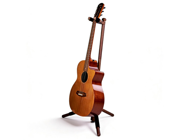 Guitar Stand, Solid Wood Acoustic Guitar Stand Floor with Padding Acoustic Guitar Stand,Single Neck Support,Walnut Color for Acoustic Guitar,...