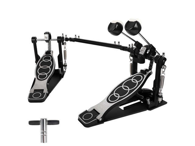 Double Bass Pedal, Double Chain Double Bass Drum Pedals, Double Kick Drum Pedal with Patch Suit for Kick Drum (2026)