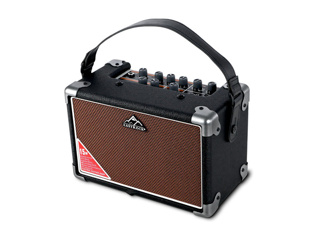 15W Electric Guitar Amp, EGA-15W Portable Guitar Amplifier with Bluetooth, Built-in Looper & Drum Machine Speaker, AUX/OTG/Headphone, 8 Voices, FX...