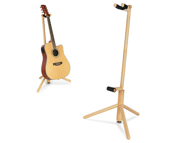Guitar Stand, Solid Wood Acoustic Guitar Stand Floor with Paddin Acoustic Guitar Stand,Single Neck Support,Wood Color for Acoustic Guitar,...