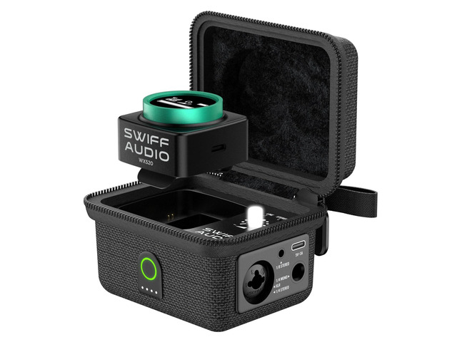 WX520 Wireless in Ear Monitor System, 5.8GHz IEM System w/Stereo/Mono Switch, Built-in Cue Mic, LED Receiver & Charging Case Transmitter, 4...