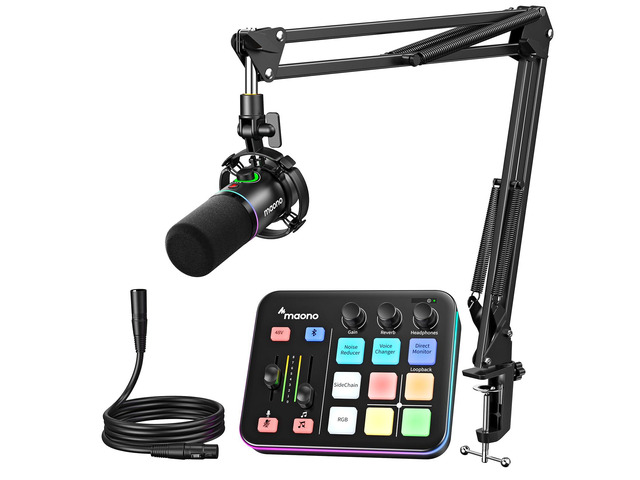 G1 NEO & PD200XS Gaming Bundle: Audio Mixer and XLR Dynamic Mic noise reduction, live podcast sessions, recording, creator desk setup, fun...