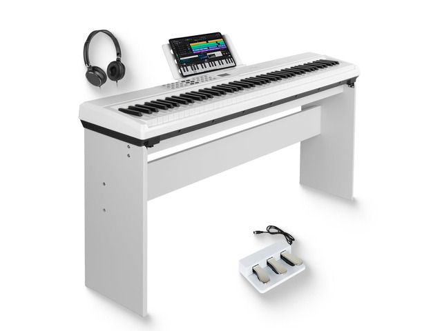 88 Keys Weighted Keyboard Piano with Stand & Sustain Pedal, Hammer-Action Digital Piano, Full-size Electric Piano Keyboard Supports...