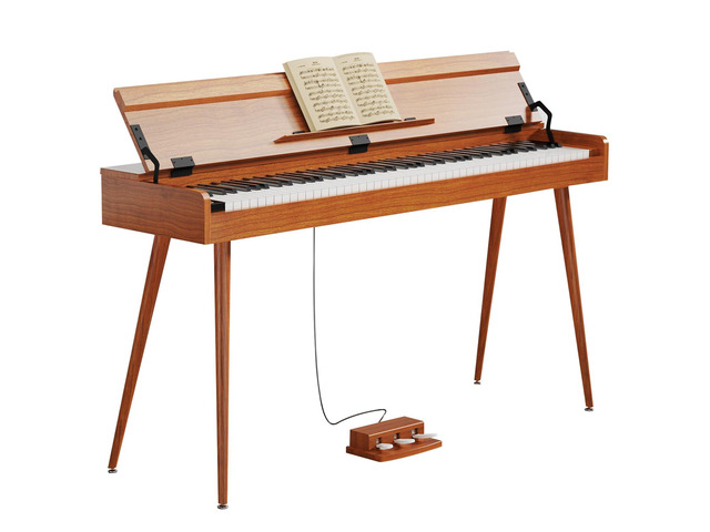 Digital Piano 88 Key Weighted Keyboard,Full-Size Desk Progressive Hammer-Action Electric Piano For Beginners, With Sheet Music Stand, Pedal,Power...