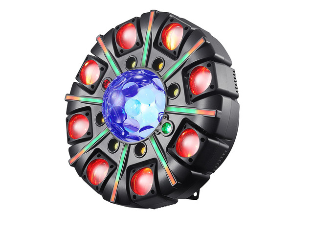 Moving Head DJ Lights for Parties, 180W RGBW LED Moving Head Lights, 8-Arms Stage Lighting Sound Activated DMX 512 Control for Disco Club Wedding...