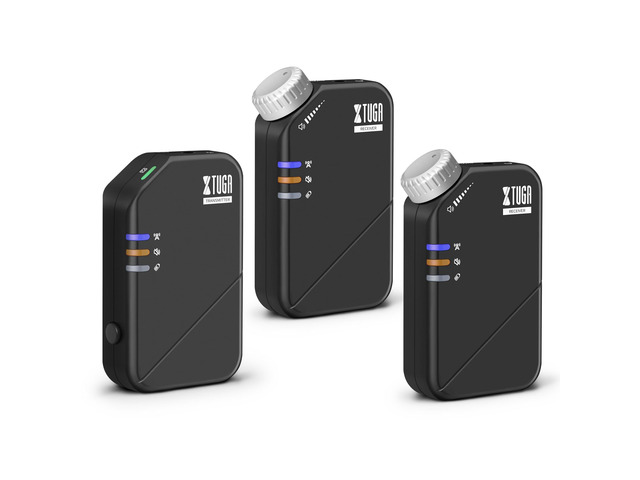 J02S 2.4G Stereo in Ear Monitor System(1 Transmitter & 2 Receivers) Wireless IEM System,Low Latency,10 Hours Operation,164Ft(50m)...