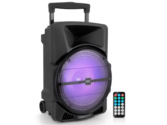 Wireless Portable PA Speaker System -1200W High Powered Bluetooth Compatible Indoor and Outdoor DJ Sound Stereo Loudspeaker w/USB SD MP3 AUX 3.5mm...