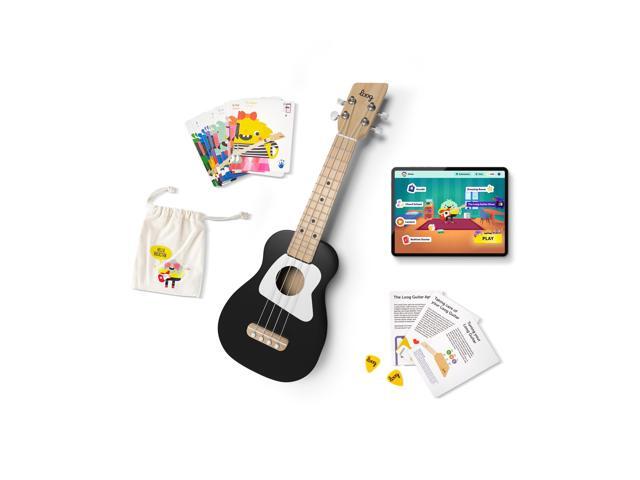 Wood Soprano Ukulele for Kids & Beginners, App & Lessons, All Ages (Black)