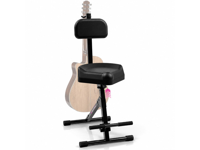 Guitar Stool, Adjustable Piano Stool - Professional Musician Drum Throne with Backrest - Guitar Seat Drum Seat, Musician Stool, Chair, Guitar Chair...