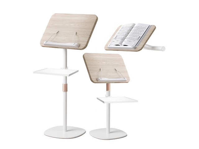 2-in-1 Wooden Music Stand, Floor & Tabletop Sheet Music Stand with Tray Music Stand for Sheet Music 16.5'-51' Adjustable Height & Tilting Angle,...