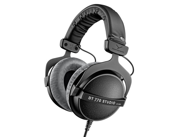 DT 770 Pro Studio Headphones (80 Ohm, Grey) Closed Back, Over Ear, Wired Professional Home Recording, Podcast, Monitor, Grey Velour Ear Pads