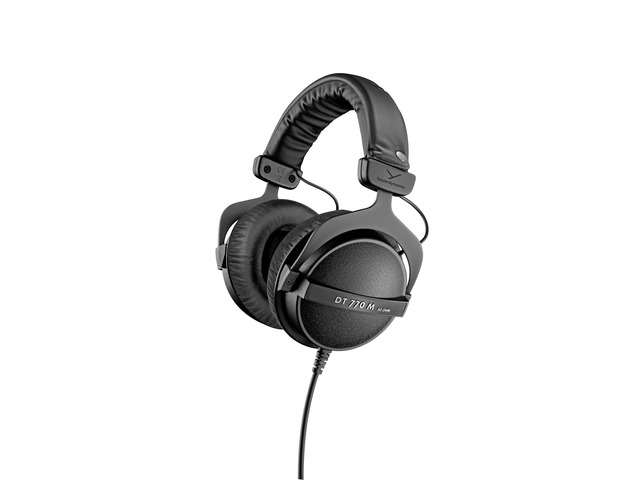 DT 770 M, 80 Ohm, Closed Back, Over Ear, Wired Professional Studio Headphones, 3 m Straight Cable, Very Tight Fit, Great for Drummers & Front of...