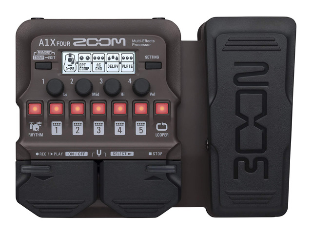 A1X FOUR Acoustic Instrument Multi-Effects Pedal for Guitar, Violin, Saxophone, Trumpet & Upright Bass, with Expression Pedal, Acoustic Modeling,...