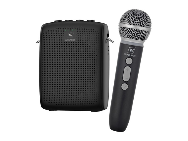 WinBridge Wireless Voice Amplifier with Microphone for Teachers,Tours WB009 Portable PA System with Bluetooth Handheld Mic, Speaker Mic Set,...