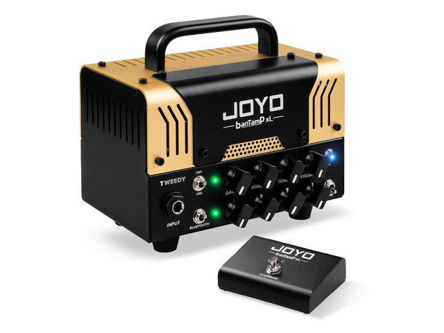 20W Guitar Amp Head Dual Channel Hybrid Tube Preamp with 12AX7, Voice Mid Control, FX Loop, Bluetooth Streaming & Headphone Out, Require External 8...