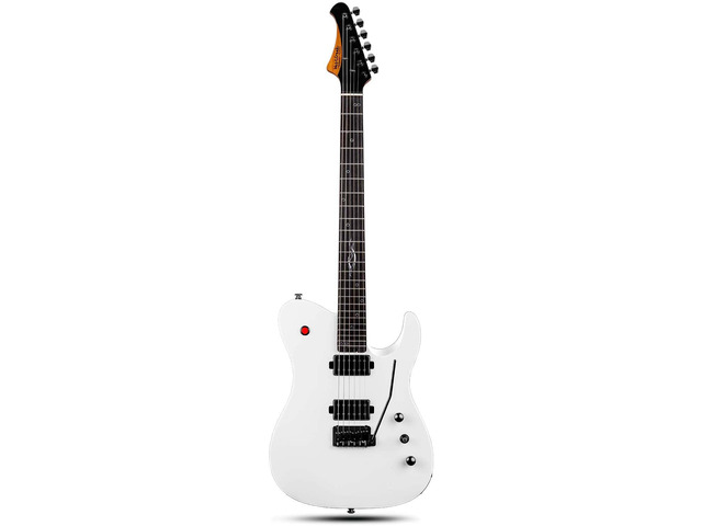 WestCreek Helyx Electric Guitar, Mahogany Body, Stainless Steel Frets, Roasted Maple Neck, Rosewood Fretboard, Bone Nut, 24 Frets (White)