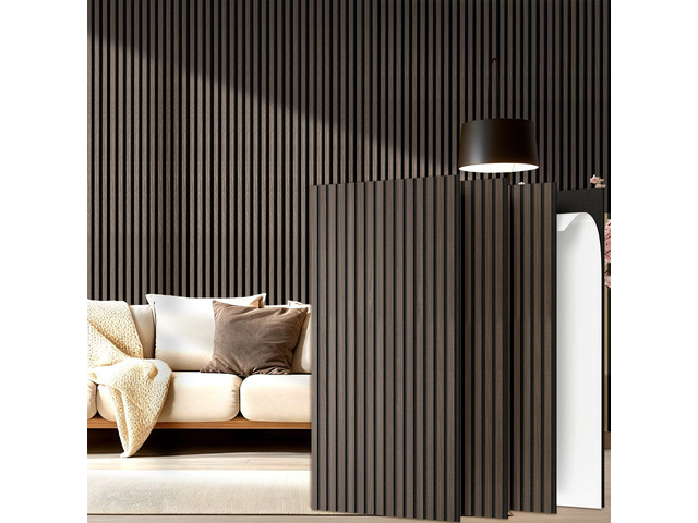 4-Pack Wood Veneer Acoustic Wall Panels Decorative Acoustical Panel 47.2'Ã—23.6' Self-Adhesive Backing Sound Absorbing Panels for Walls Decor,...