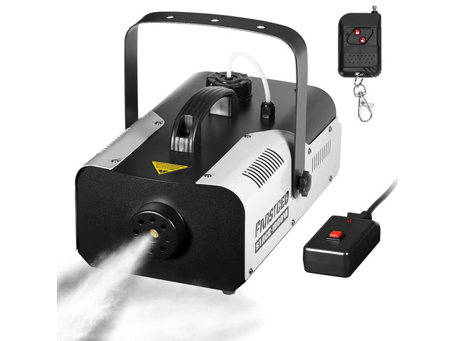 1000W Professional Fog Machine Wireless Remote Manual Controller Fast Warmup Fogger with Large Smoke Volume for Stage, Halloween and Party Events