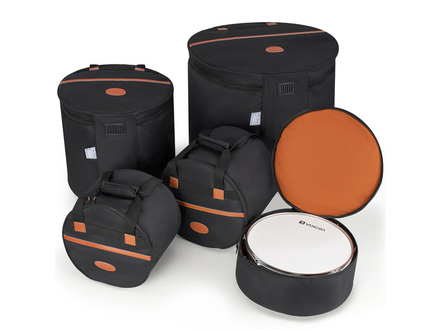 5-Piece Drum Bag Set for 10' Tom, 12' Tom, 14' Snare, 16' Floor, 22' Bass, Travel Drum Cases Thick Padding for Drumset Protection for Standard Kits