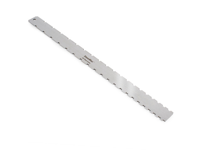 Precision Notched Straightedge for Bass Guitar - Stainless Steel Machined Bass Guitar Straight Edge Tool - 2-in-1 Tool to Check Level Neck & Frets