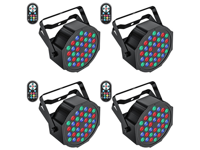 Stage Lights 36 LED Par Lights, RGB Par Light Uplights Stage Lighting Indoor for Christmas Halloween Music Party Disco Wedding, Remote Control, DMX...