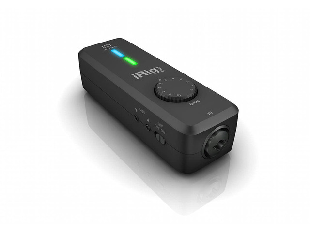 iRig Pro I/O audio interface for iPhone, iPad, Mac, iOS and PC with USB-C, Lightning and USB cables, 24-bit, 96 kHz recording and guitar, bass and...