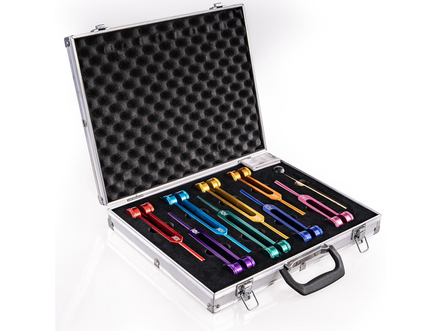 Chakra Tuning Forks Set, 7 Chakra and 1 Soul Purpose Weighted Tuning Forks Set for Healing, Sound Therapy, Chakra Tuning Fork Set with Tuning Fork...