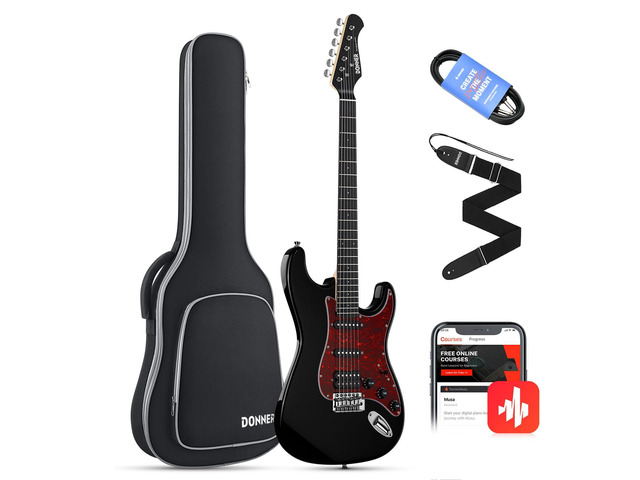 DST-200 Electric Guitar with HSS Pickup Coil Split Designer Series 39'' Stylish Electric Solid Body Guitar for Beginner Intermediate & Pro...