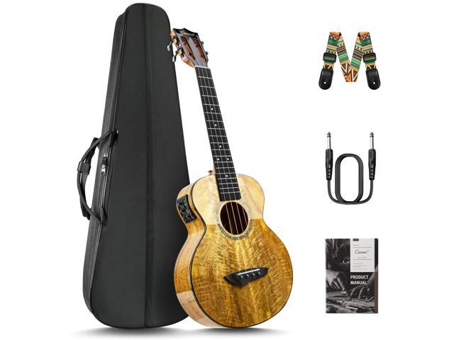 Glossy All Solid Mango Tenor Acoustic Electric Ukulele