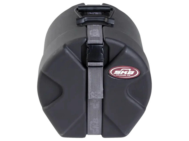 4' x 14' Snare Case with Padded Interior, D-Shaped Drum Design, and Molded in Feet for Upright Positioning and Stability, Black